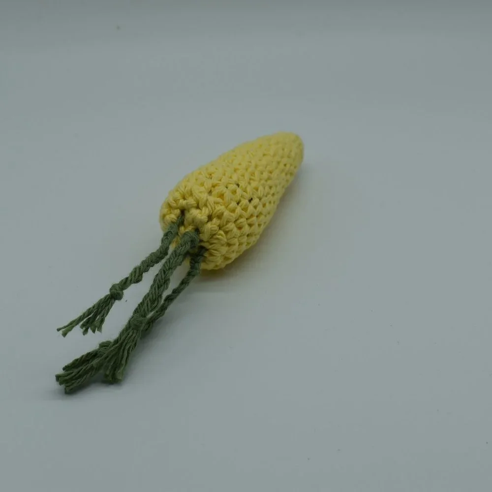 Hand Crafted Crochet catnip carrot cat toy